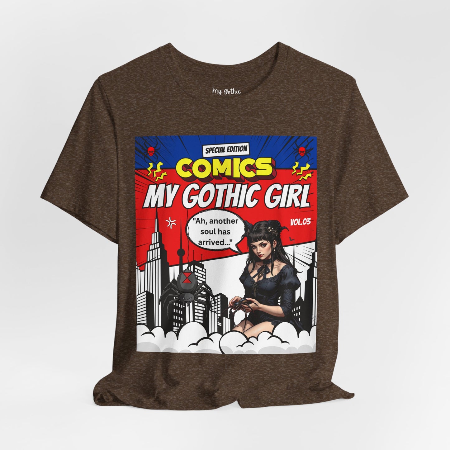 My Gothic Girl Comic Book Graphic Tee – Whimsy Goth Streetwear, Dark Poetry Fashion, Alt Aesthetic Apparel