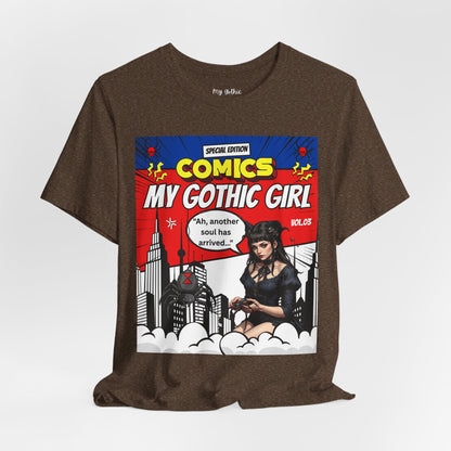 My Gothic Girl Comic Book Graphic Tee – Whimsy Goth Streetwear, Dark Poetry Fashion, Alt Aesthetic Apparel