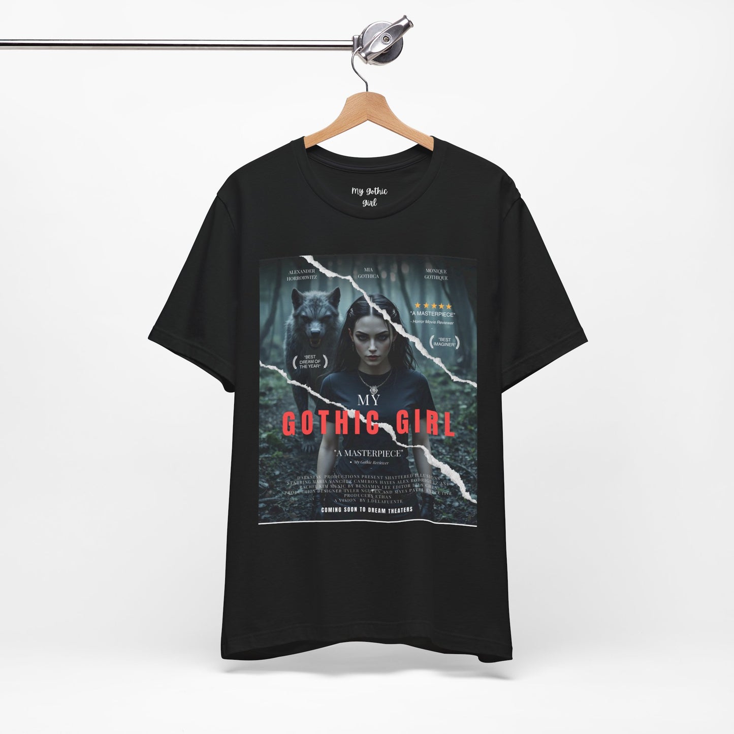 My Gothic Girl T-Shirt "Movie Poster" – Whimsy Goth Streetwear, Dark Poetry Fashion, Alt Aesthetic Apparel