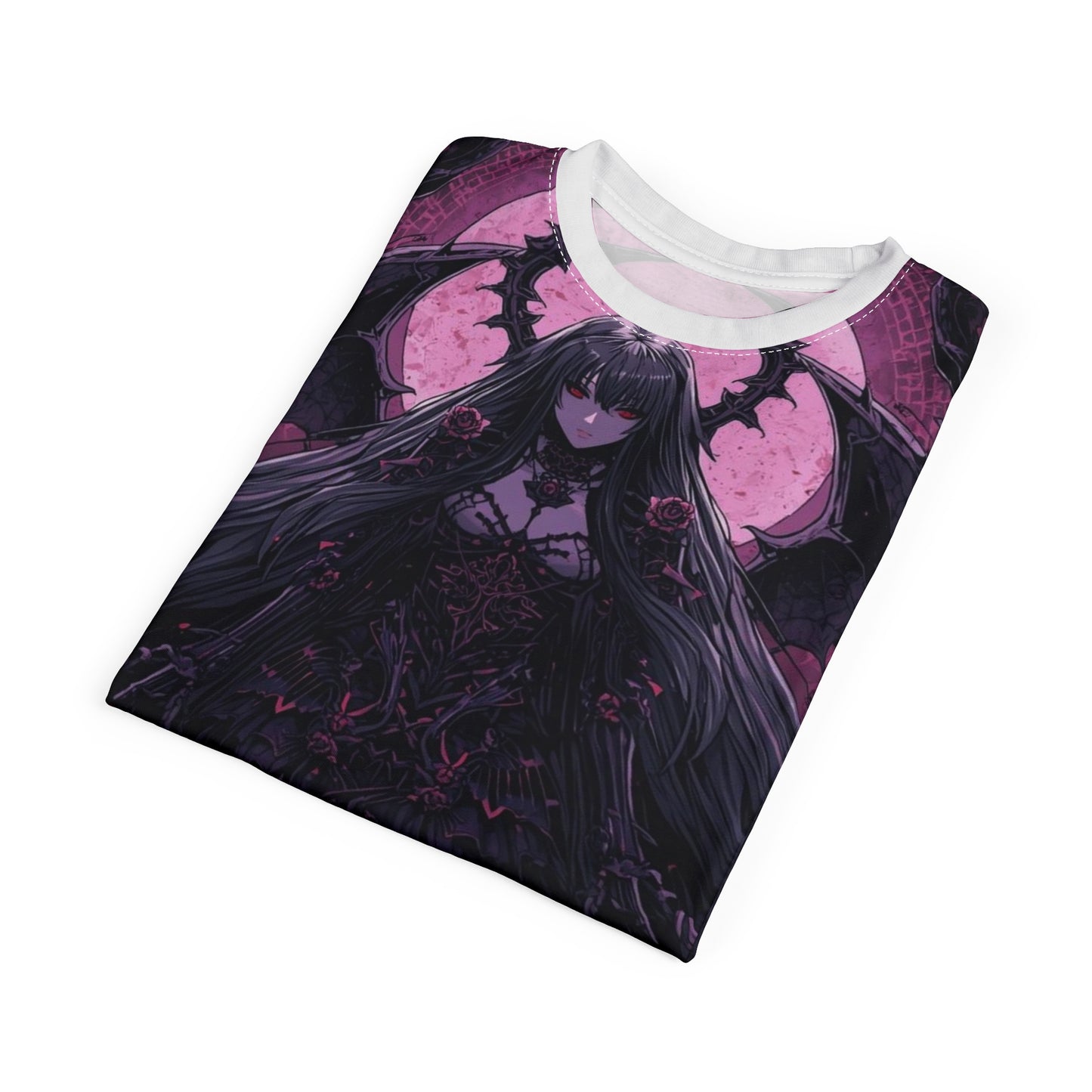 Gothic Anime Reaper Queen Tee – Dark Romance All Over Print | My Gothic Girl