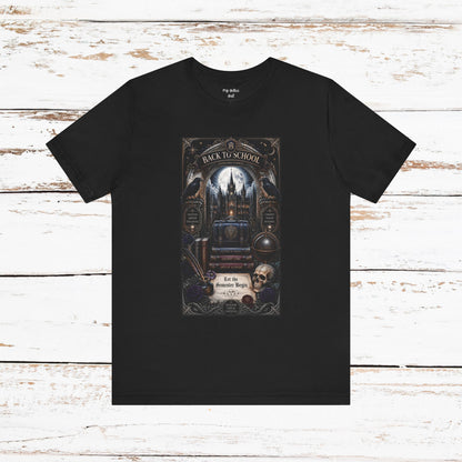 Back to School Gothic T-Shirt — Haunted Academy Illustration