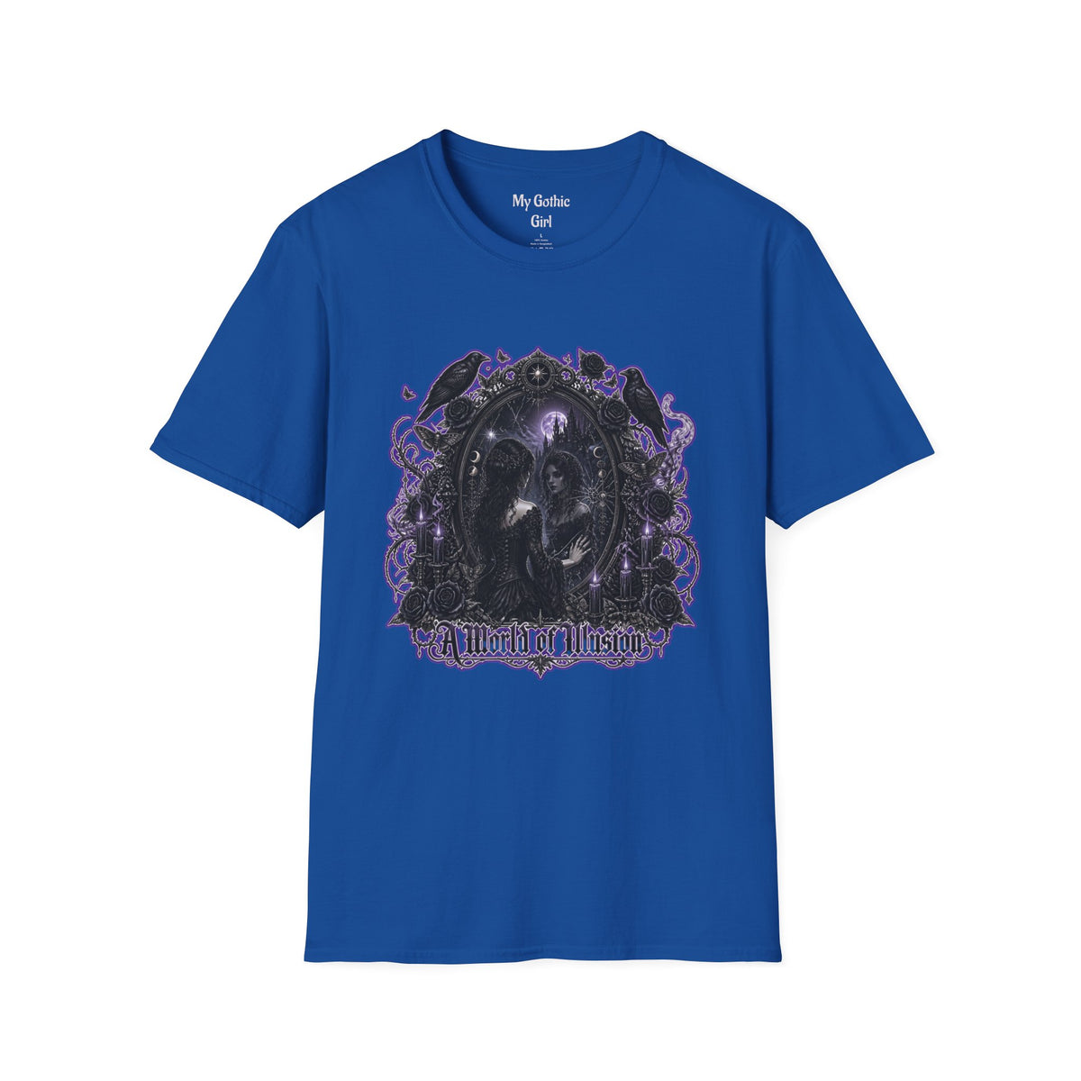 Gothic Mirror T-Shirt — "My Gothic Girl" Dark Violet Graphic Tee