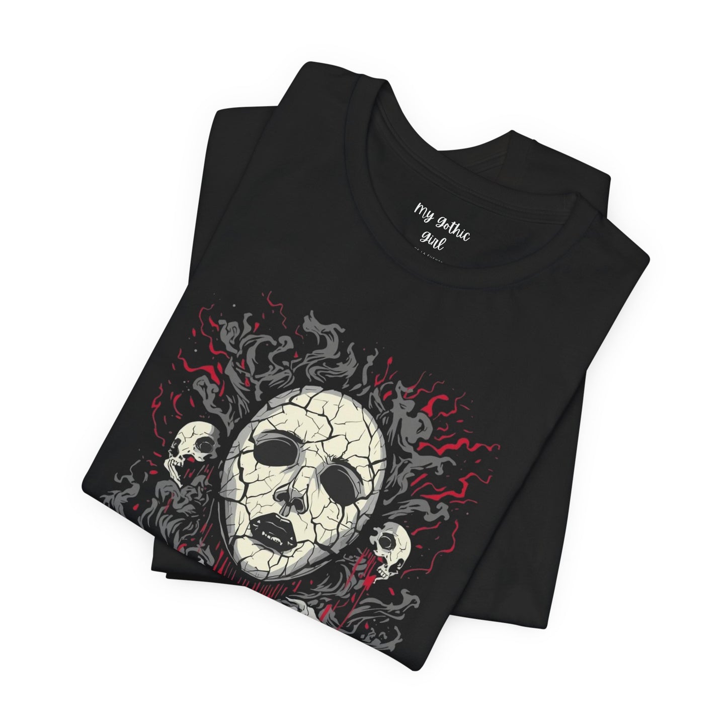 "When Dreams Turn Dark" Gothic Art The Cracked Face T Shirt