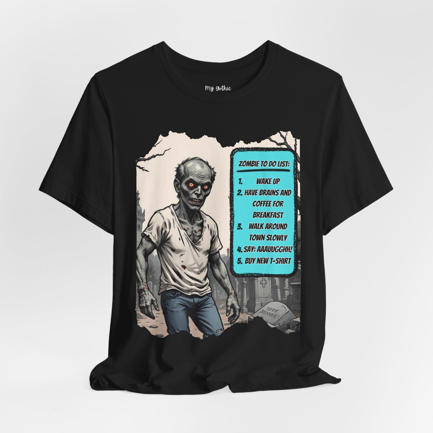 My Gothic Girl "Zombie: To Do List"  – Whimsy Goth Streetwear, Dark Poetry Fashion, Alt Aesthetic Apparel
