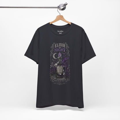 "Elixir of Night - Alchemy for the Soul" Gothic Design Short Sleeve T Shirt