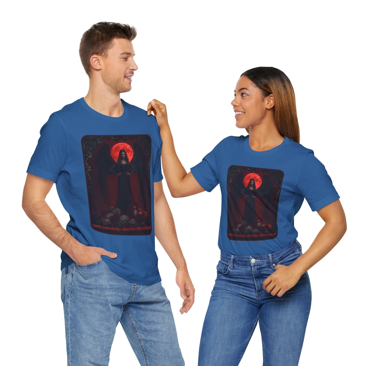 “Lilith Ascendant — She Who Will Not Kneel.” Graphic T-Shirt – Alt Aesthetic Poetic Goth Street-wear