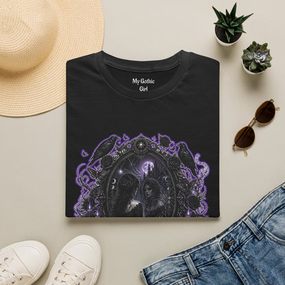 Gothic Mirror T-Shirt — "My Gothic Girl" Dark Violet Graphic Tee