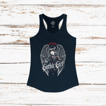 Copy of My Gothic Girl Fallen Angel — Women's Racerback Tank Top