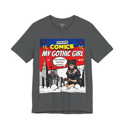 My Gothic Girl Comic Book Graphic Tee – Whimsy Goth Streetwear, Dark Poetry Fashion, Alt Aesthetic Apparel