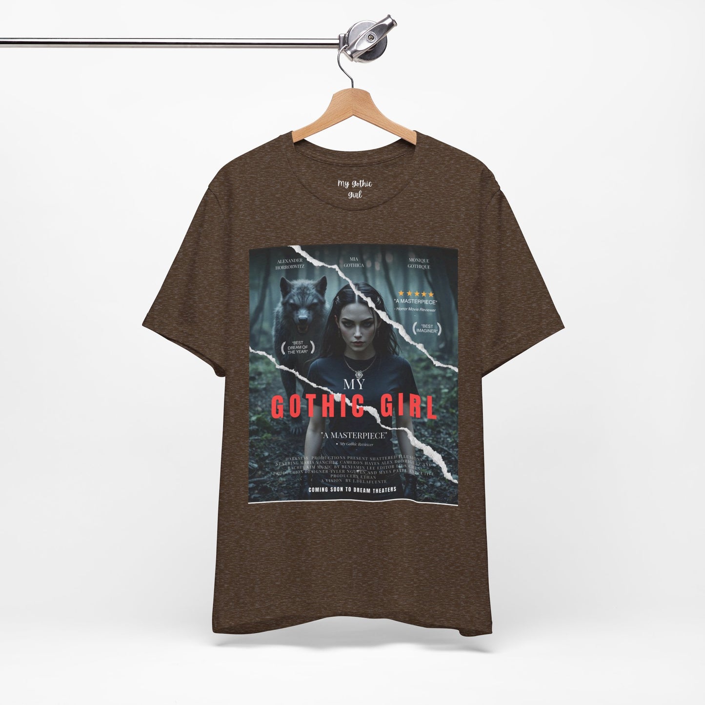 My Gothic Girl T-Shirt "Movie Poster" – Whimsy Goth Streetwear, Dark Poetry Fashion, Alt Aesthetic Apparel