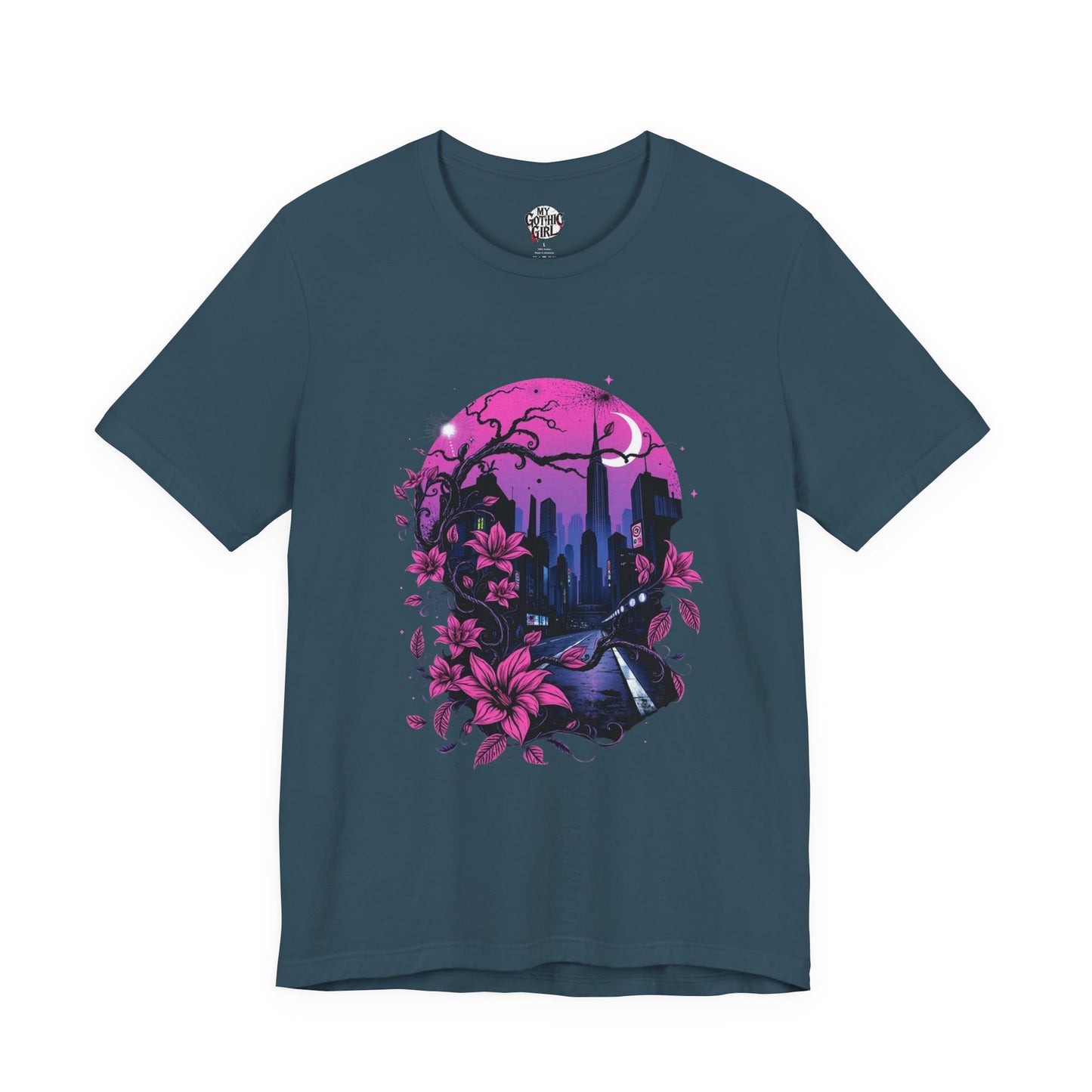 “Dark Bloom” — WhimsyGoth Floral Tee – Alt Aesthetic Poetic Goth Street-wear