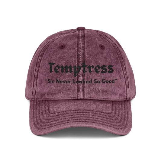 Temptress - “Sin Never Looked So Good” Baseball Cap Alt Goth Head-Wear