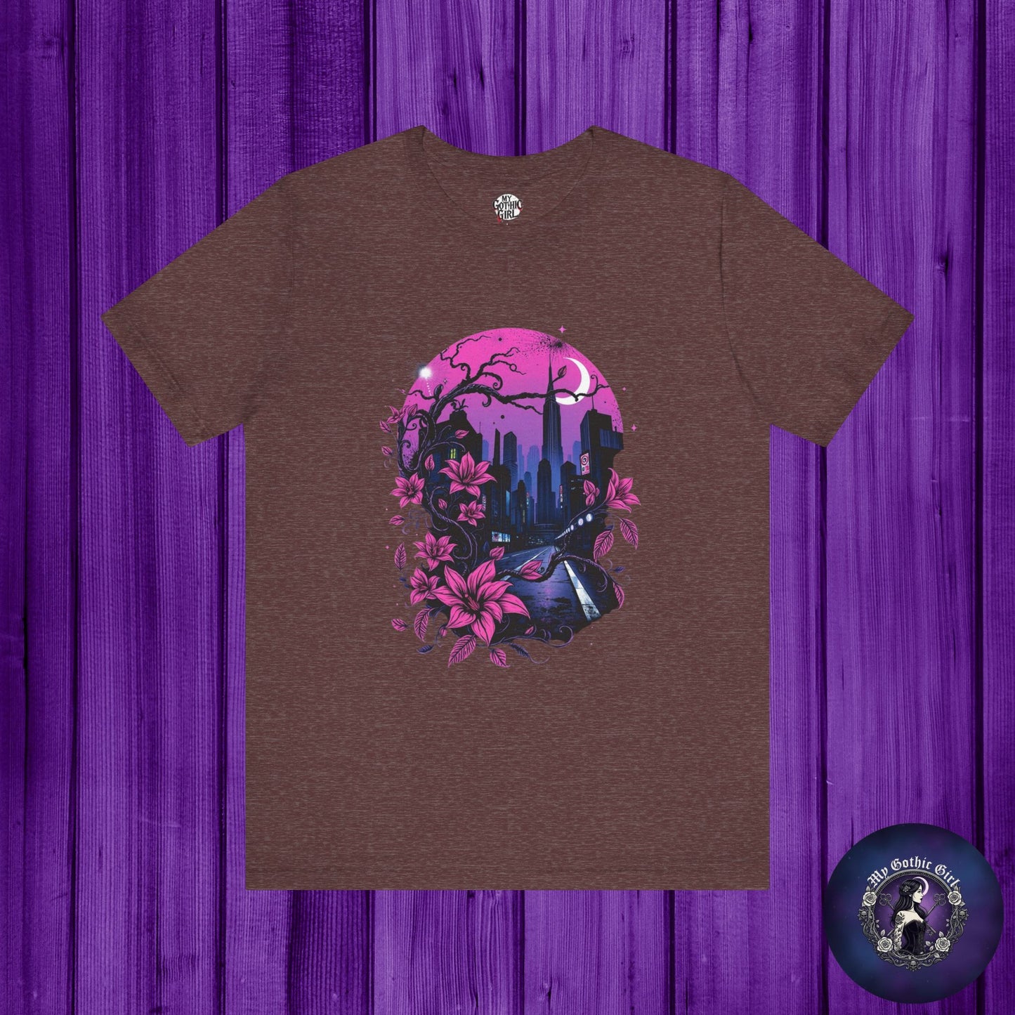 “Dark Bloom” — WhimsyGoth Floral Tee – Alt Aesthetic Poetic Goth Street-wear