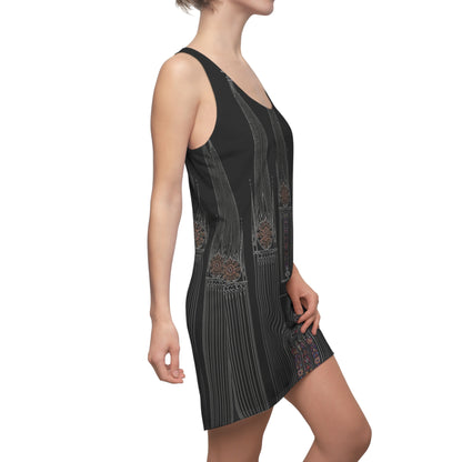 Gothic Cathedral Racerback Dress — Stained Glass Black AOP