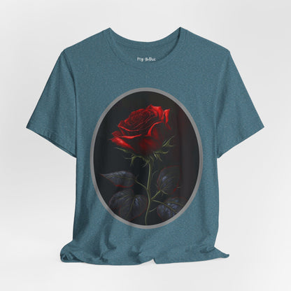My Gothic Girl T-Shirts for Women & Men "Linda's Red Rose" Dark Aesthetic & Alternative Tees – My Gothic Girl