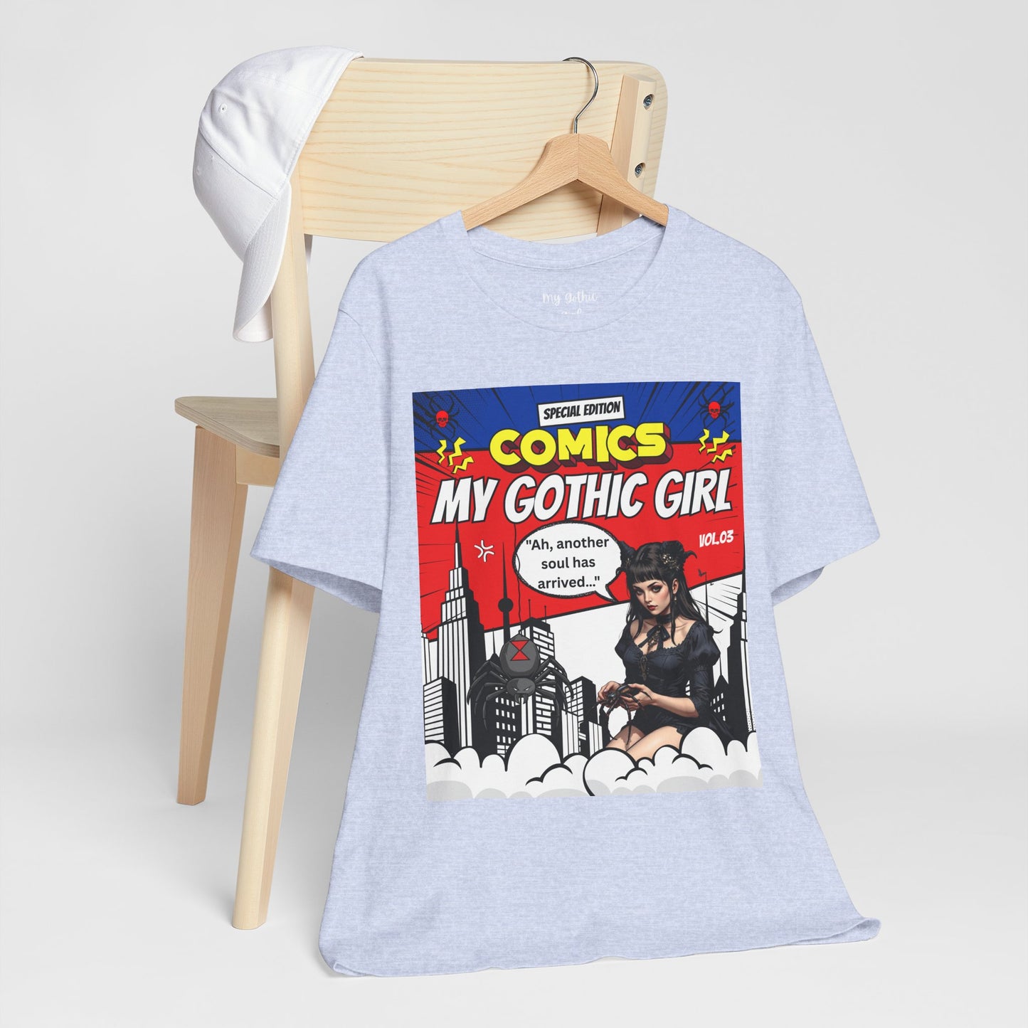 My Gothic Girl Comic Book Graphic Tee – Whimsy Goth Streetwear, Dark Poetry Fashion, Alt Aesthetic Apparel