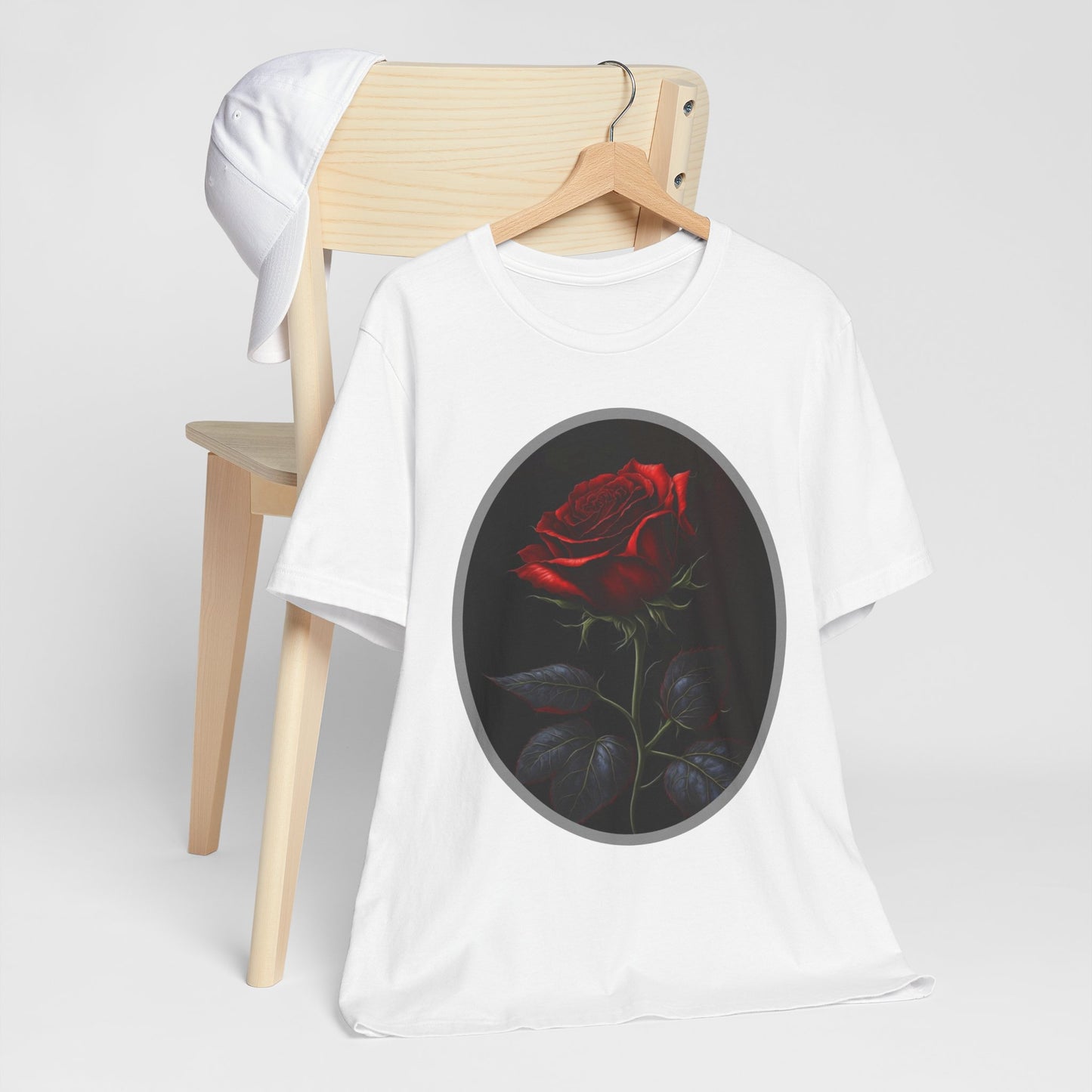 My Gothic Girl T-Shirts for Women & Men "Linda's Red Rose" Dark Aesthetic & Alternative Tees – My Gothic Girl
