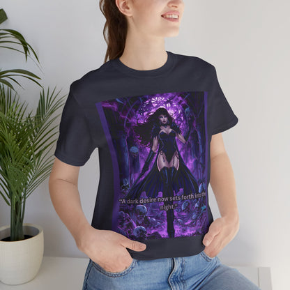 Dark Sorceress Graphic Tee — "A dark desire now sets forth into the night"
