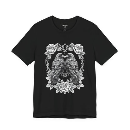 Raven Romance Tee — Gothic Floral Crow T-Shirt