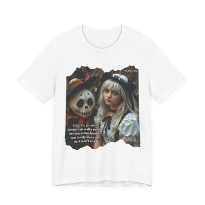 My Gothic Girl T-Shirt "Scarecrow Friend" – Whimsy Goth Streetwear, Dark Poetry Fashion, Alt Aesthetic Apparel