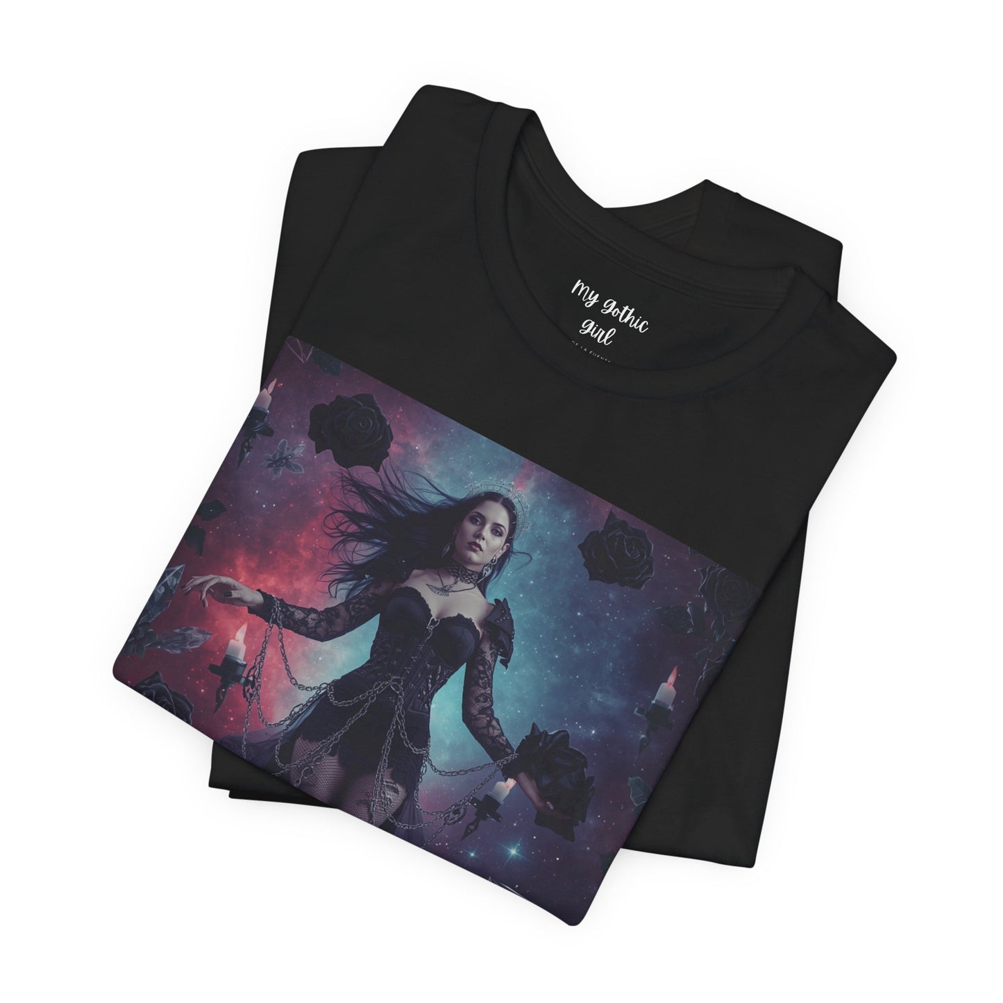 Fantasy Witch T‑Shirt — "From shadowed depths..." Mystical Gothic Tee
