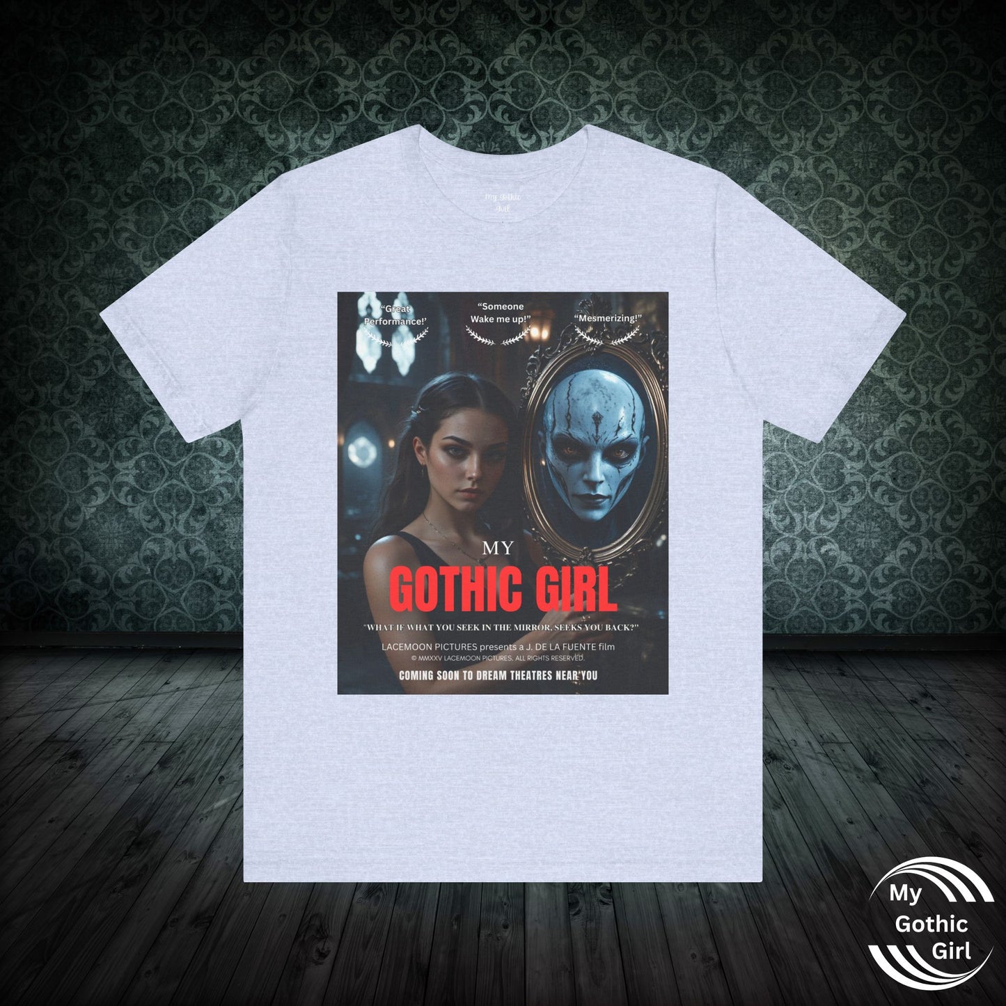 My Gothic Girl T-Shirt "Movie Poster" – Whimsy Goth Streetwear, Dark Poetry Fashion, Alt Aesthetic Apparel