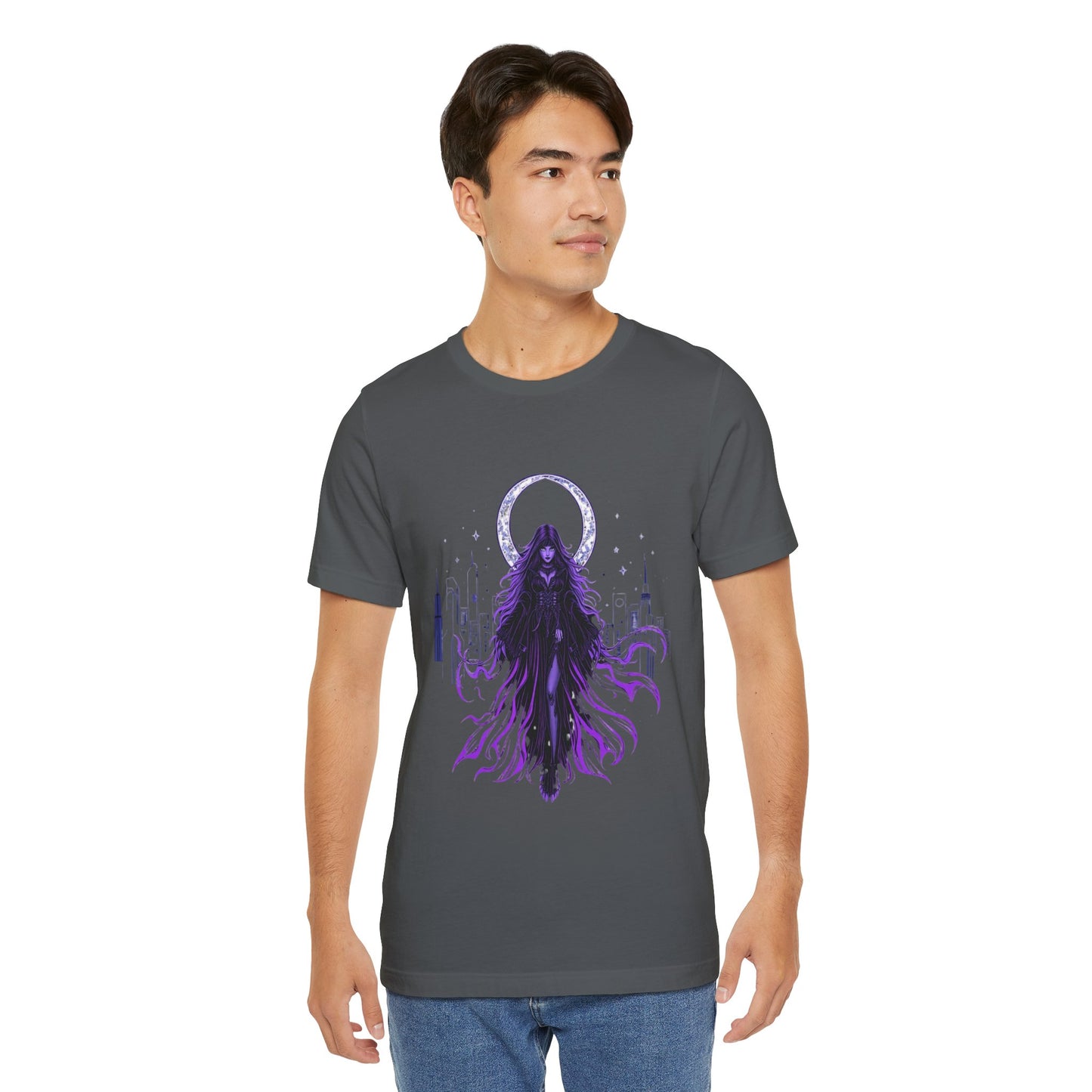 “Celestial Enchantress”  Gothic Graphic T-Shirt – Alt Aesthetic Poetic Goth Street-wear