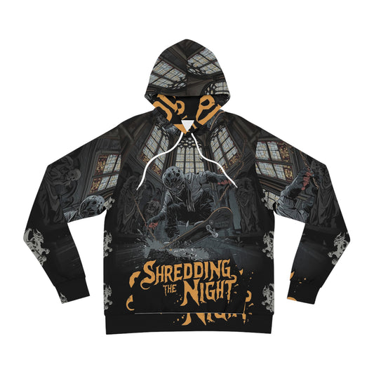 Shredding The Night Gothic Skater Hoodie — Pullover Sweatshirt