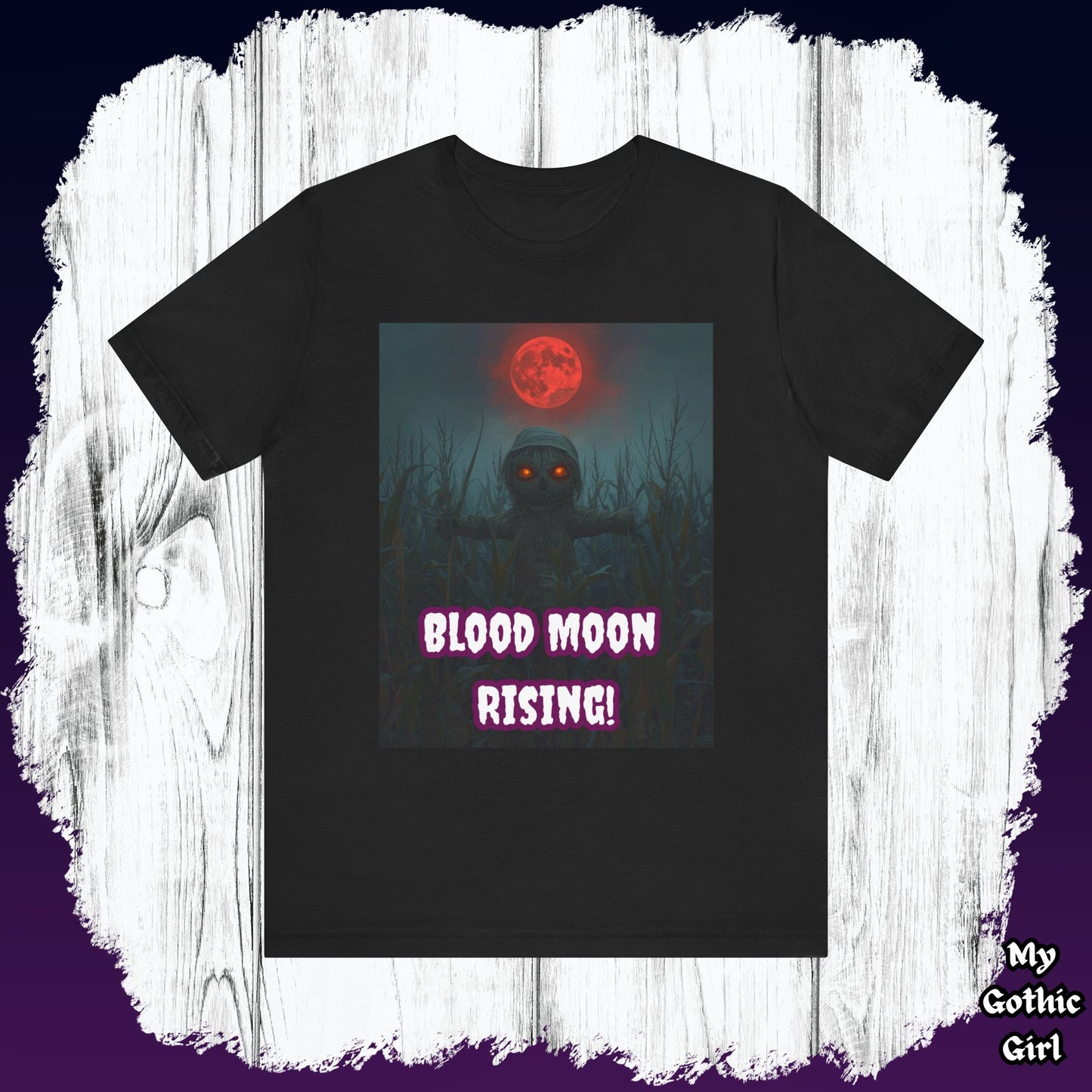 My Gothic Girl "Blood Moon Rising" Graphic T-Shirt Unisex Gothic Dark Fashion Casual Wear