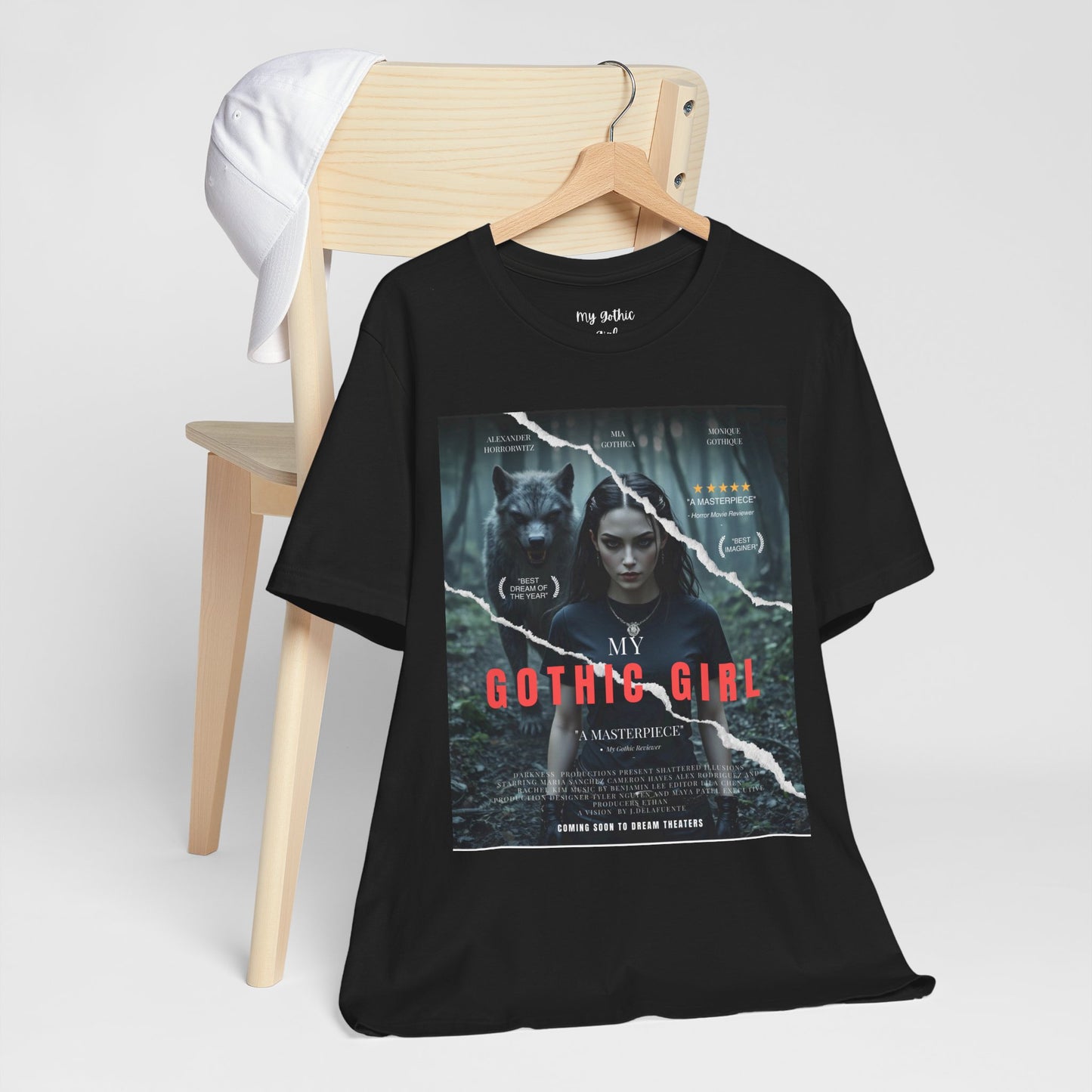 My Gothic Girl T-Shirt "Movie Poster" – Whimsy Goth Streetwear, Dark Poetry Fashion, Alt Aesthetic Apparel
