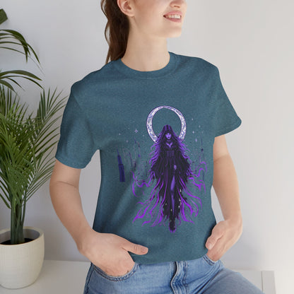 “Celestial Enchantress”  Gothic Graphic T-Shirt – Alt Aesthetic Poetic Goth Street-wear