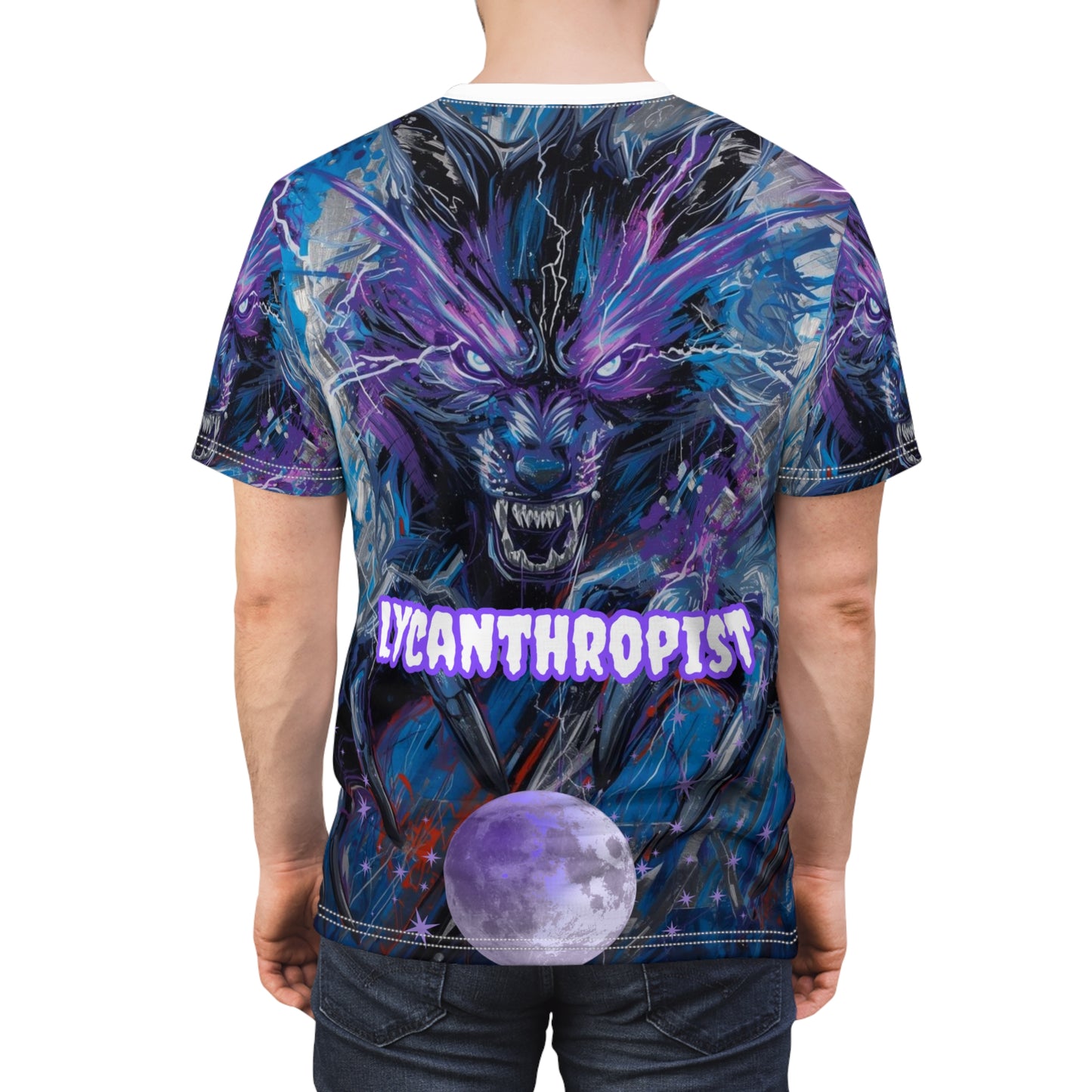 Lycanthropist Werewolf and Moon Gothic Graphic T-Shirt – Dark Romance All Over Print My Gothic Girl