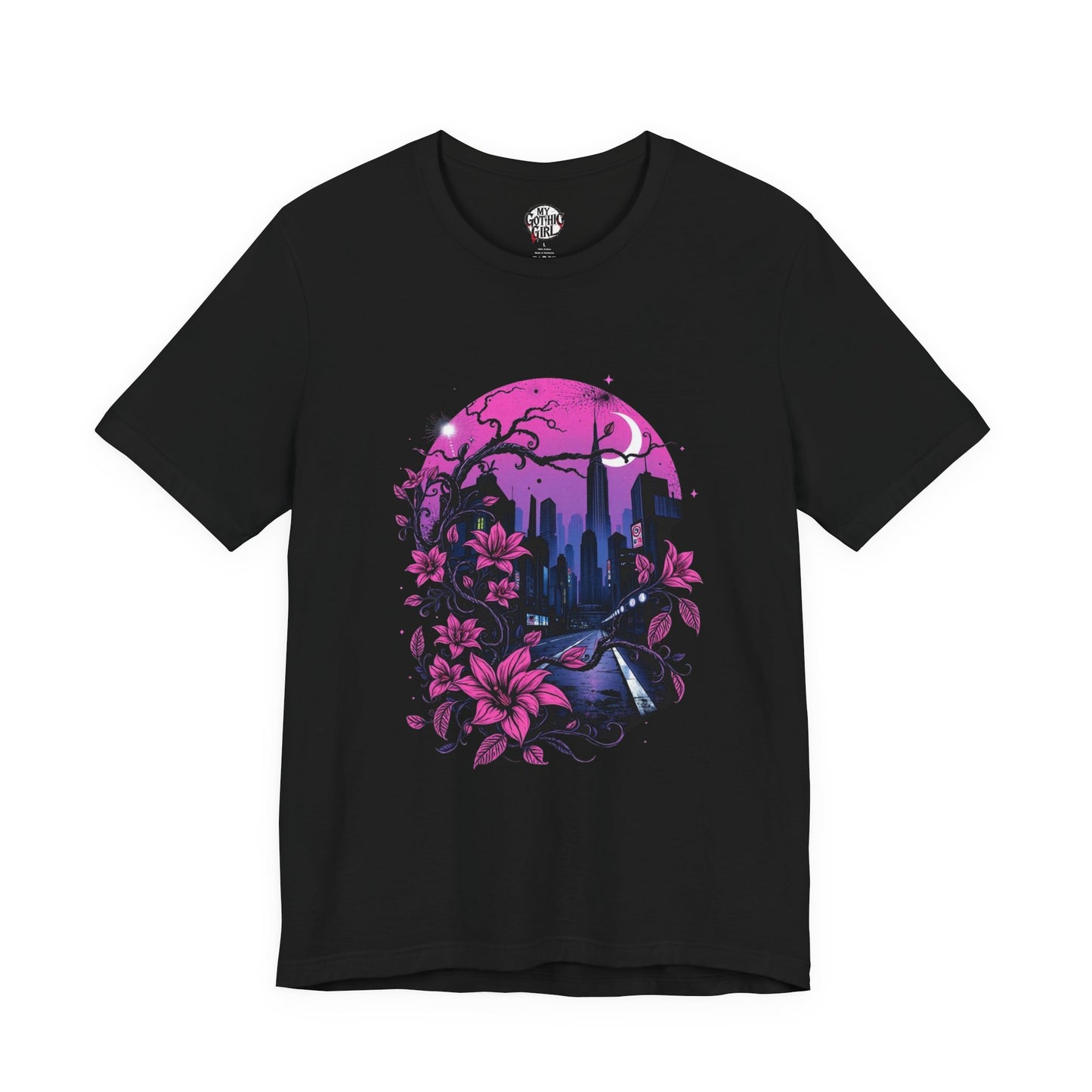 “Dark Bloom” — WhimsyGoth Floral Tee – Alt Aesthetic Poetic Goth Street-wear