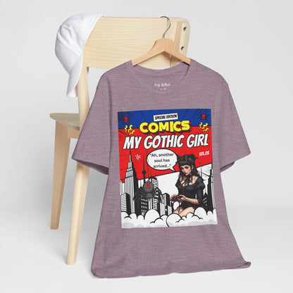 My Gothic Girl Comic Book Graphic Tee – Whimsy Goth Streetwear, Dark Poetry Fashion, Alt Aesthetic Apparel