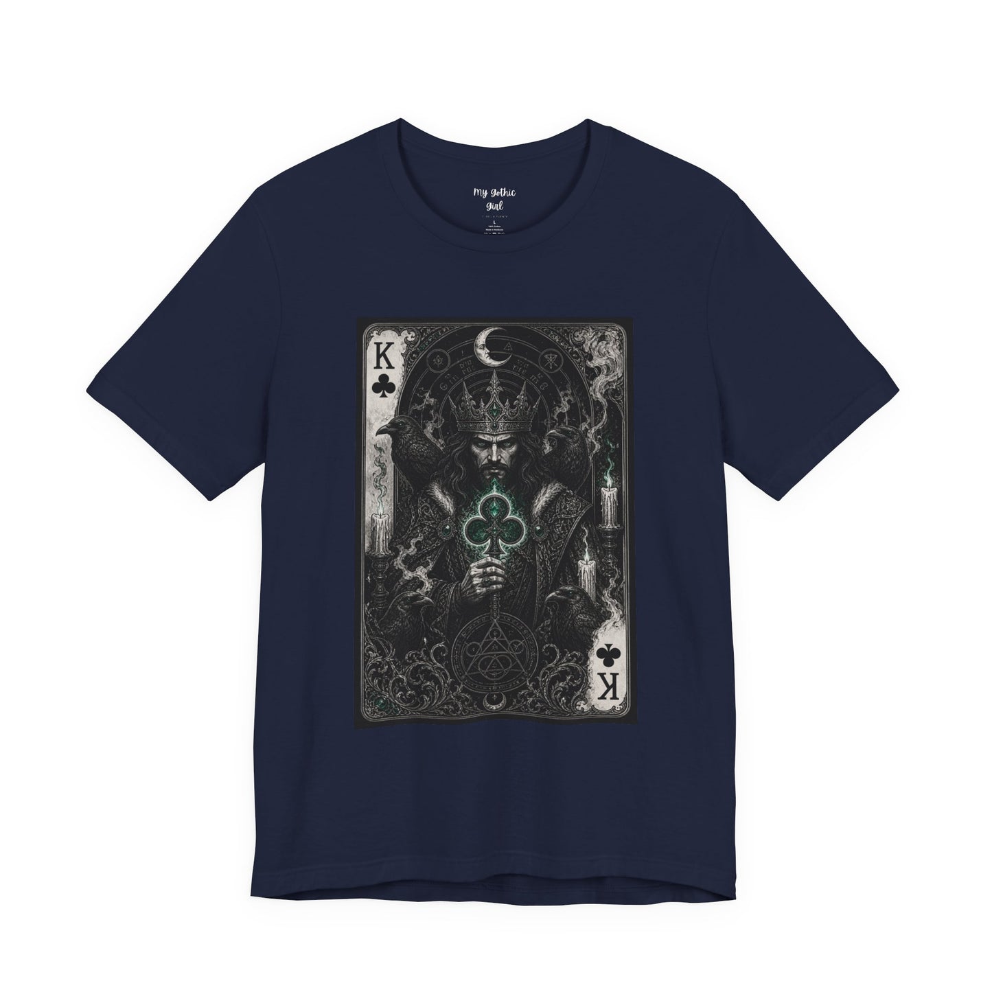 King of Clubs Playing Card T-Shirt — Gothic Card Deck Graphic Tee