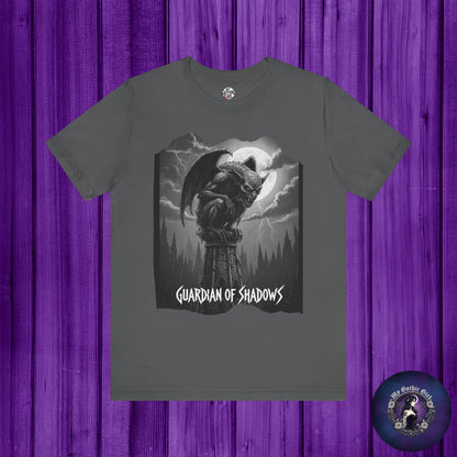 "Guardian of Shadows"  Gothic Graphic T-Shirt – Alt Aesthetic Poetic Goth Streetwear