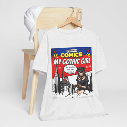 My Gothic Girl Comic Book Graphic Tee – Whimsy Goth Streetwear, Dark Poetry Fashion, Alt Aesthetic Apparel