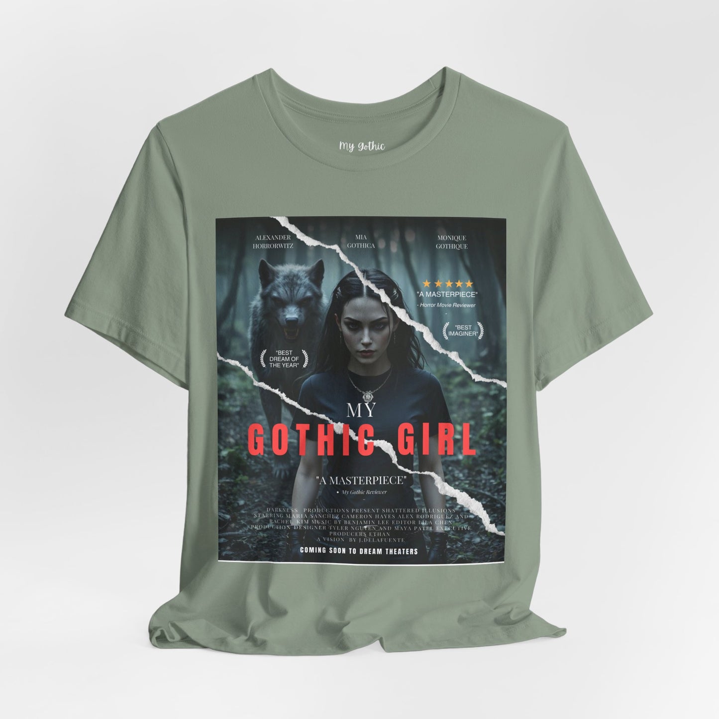 My Gothic Girl T-Shirt "Movie Poster" – Whimsy Goth Streetwear, Dark Poetry Fashion, Alt Aesthetic Apparel