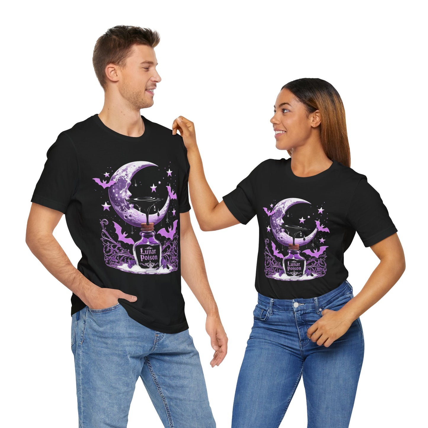 “Lunar Poison” — Celestial Alchemy Gothic Graphic T-Shirt – Alt Aesthetic Poetic Goth Street-wear