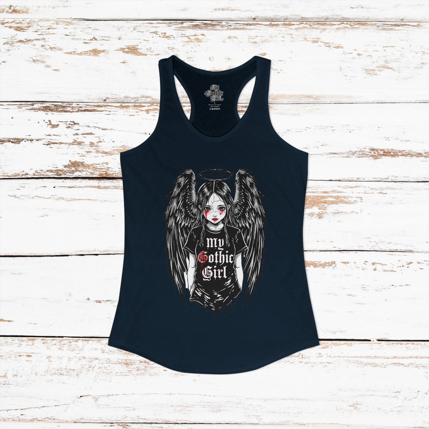 My Gothic Girl "Fallen Angel" — Women's Racer-back Tank Top
