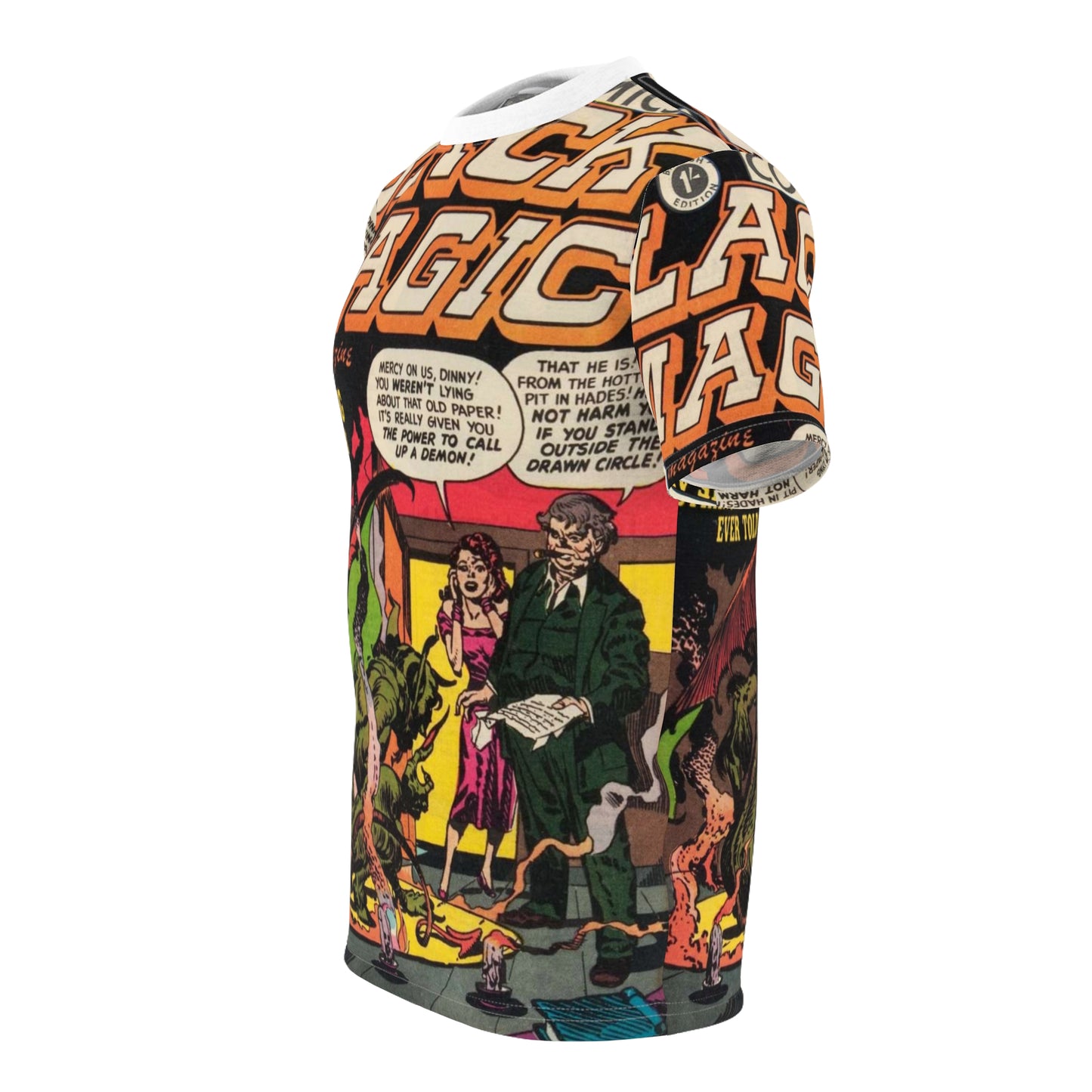 Vintage Horror Comic Tee — "Black Magic"
