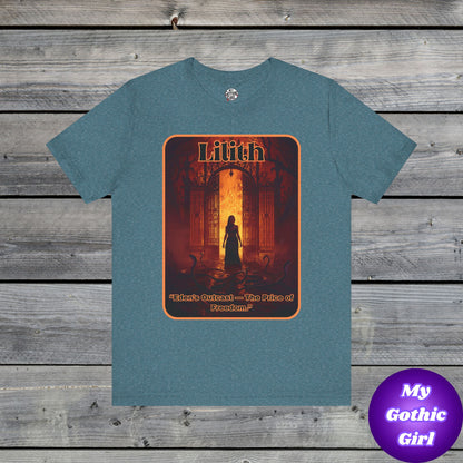 “Lilith  —  Eden’s Outcast, The Price of Freedom.” Graphic T-Shirt – Alt Aesthetic Poetic Goth Street-wear