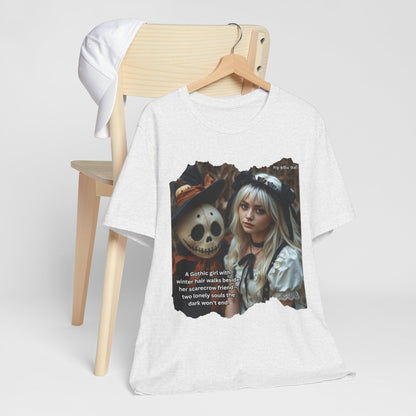 My Gothic Girl T-Shirt "Scarecrow Friend" – Whimsy Goth Streetwear, Dark Poetry Fashion, Alt Aesthetic Apparel