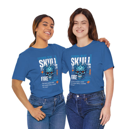 Eternal Blue Skull Flame Gothic Tee
