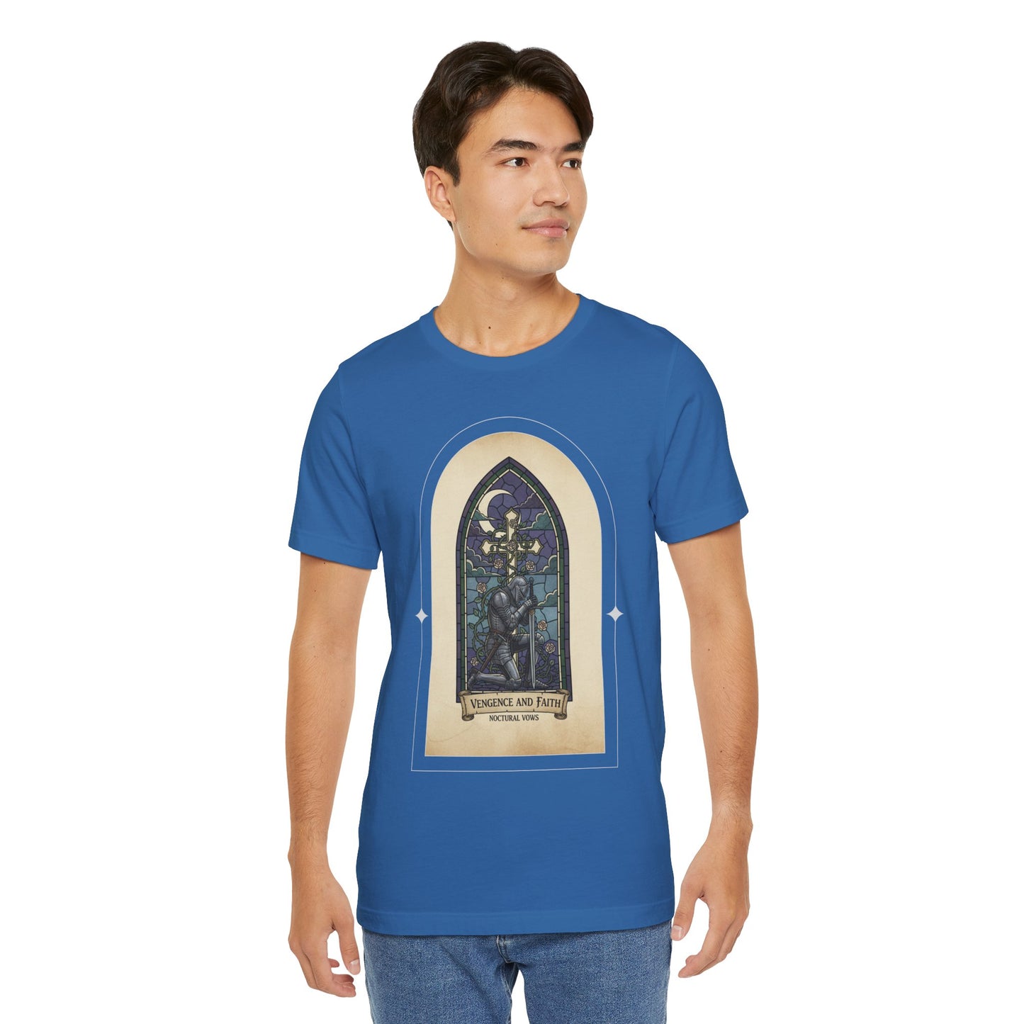 "Vengeance and Faith"  Gothic Graphic T-Shirt – Alt Aesthetic Poetic Goth Streetwear