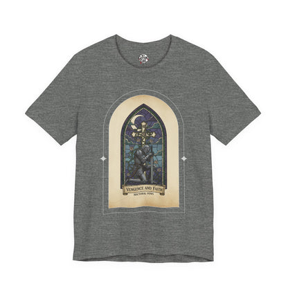 "Vengeance and Faith"  Gothic Graphic T-Shirt – Alt Aesthetic Poetic Goth Streetwear