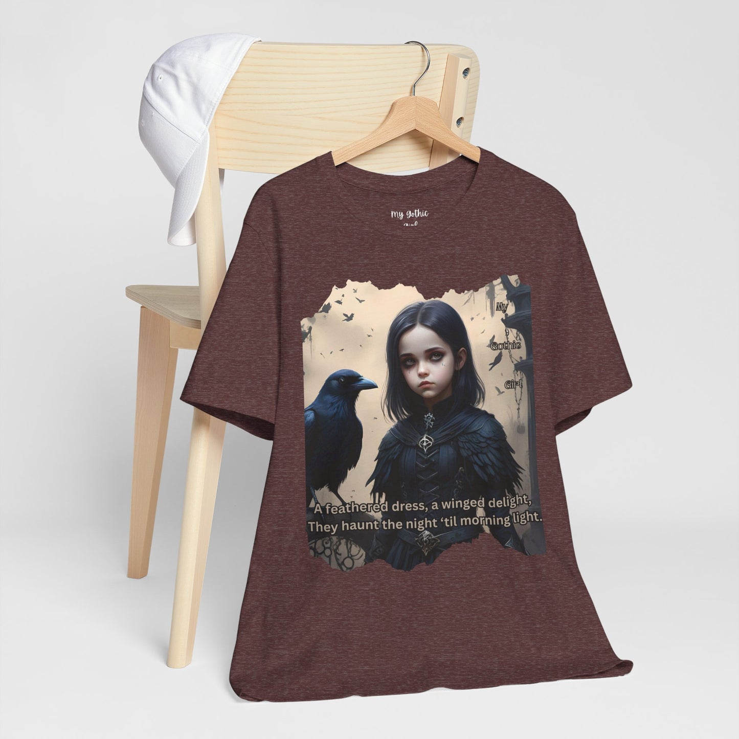 My Gothic Girl T-Shirt "Black Raven"  Whimsy Goth, Goth Fashion, Poetic Gothic Street Wear