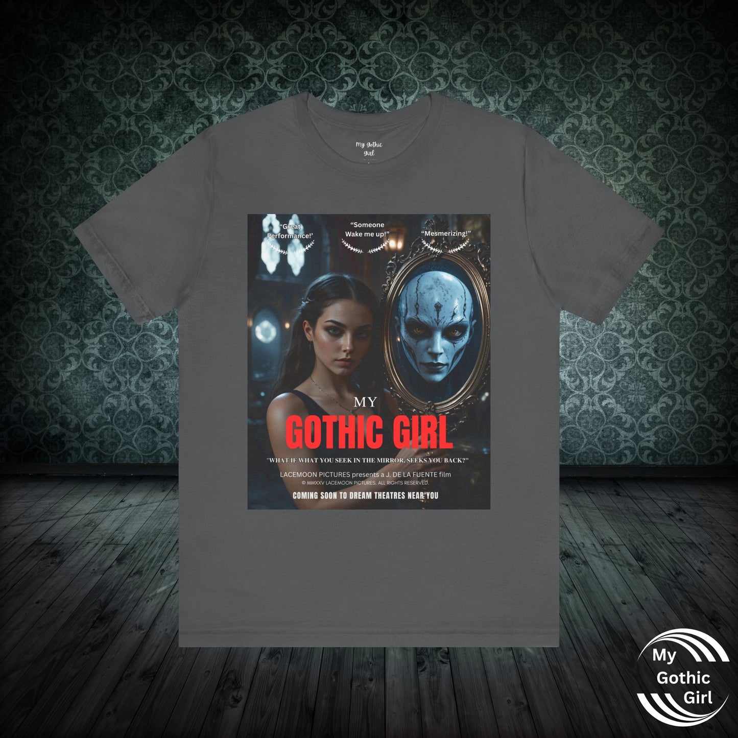 My Gothic Girl T-Shirt "Movie Poster" – Whimsy Goth Streetwear, Dark Poetry Fashion, Alt Aesthetic Apparel