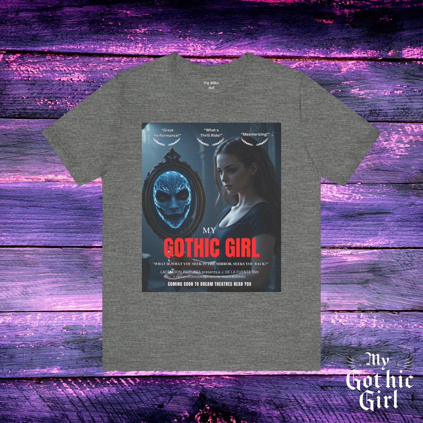 My Gothic Girl "Movie Poster" Graphic Tee – Gothic Streetwear, Whimsy Goth, Dark Poetry Alt Fashion
