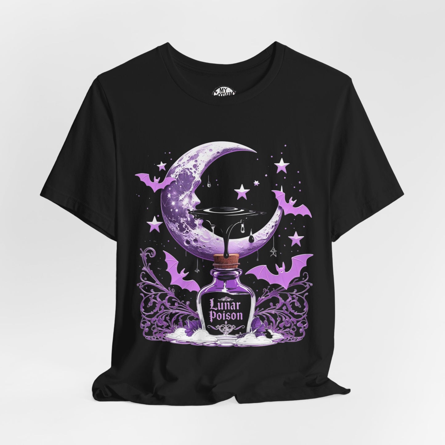“Lunar Poison” — Celestial Alchemy Gothic Graphic T-Shirt – Alt Aesthetic Poetic Goth Street-wear